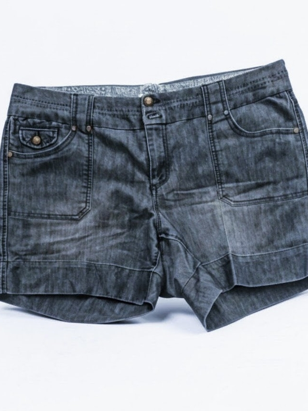 One 5 One Washed Blue Denim Shorts Size 18w